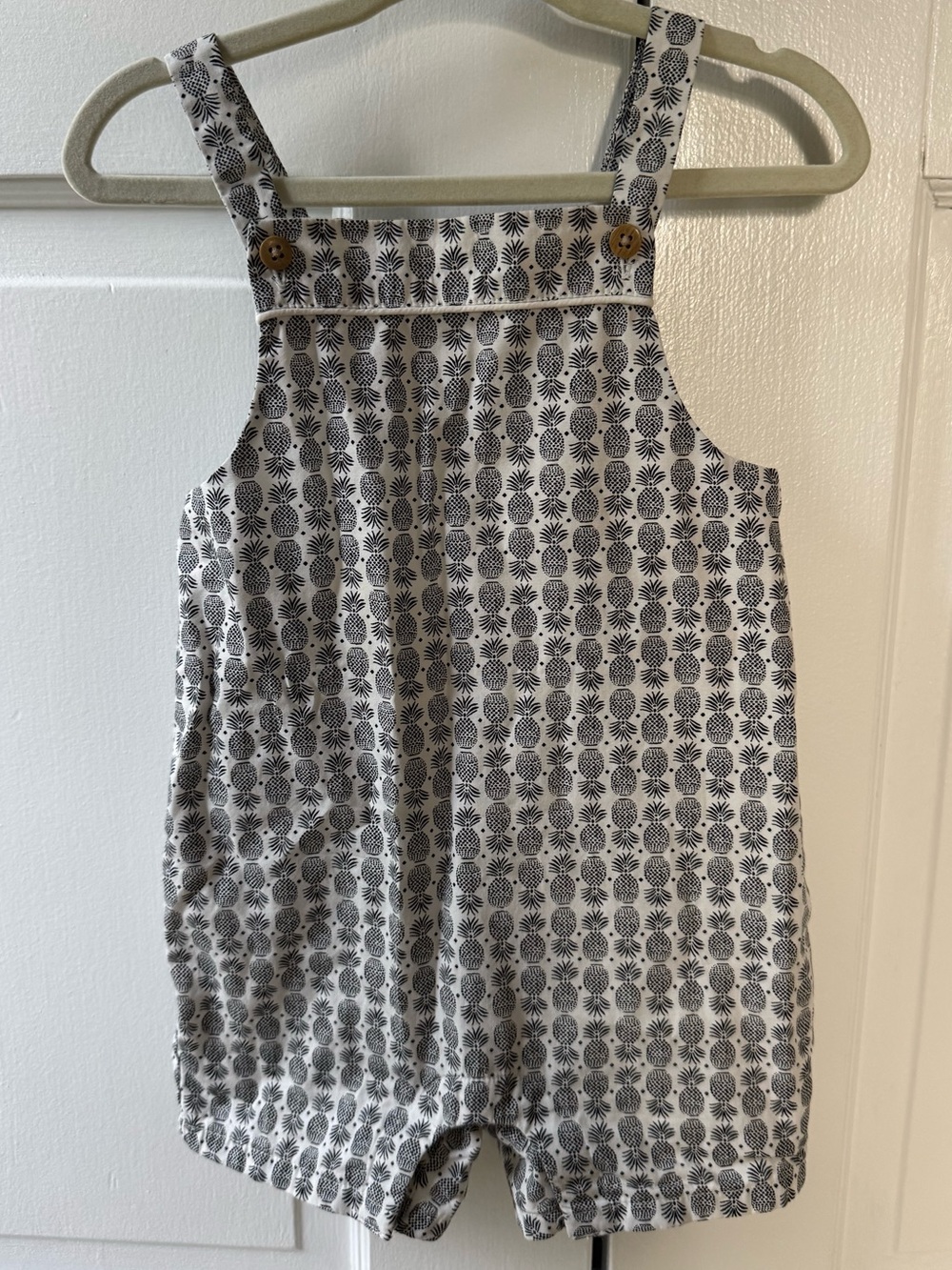 Janie and Jack - Pineapple Overalls - 12-18 months